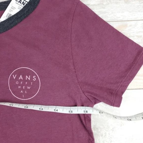 NWT! Vans Woman Ring Around Tee Maroon/Small - Picture 6 of 7